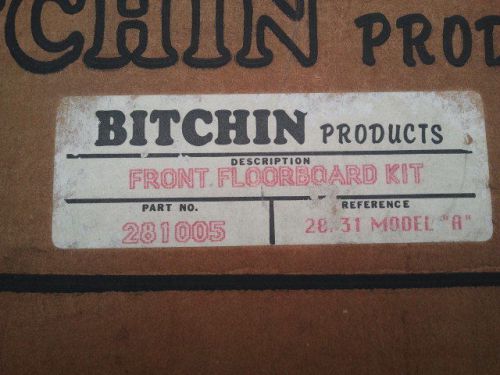 Bitchin brand model &#034;a&#034; front floor board kit