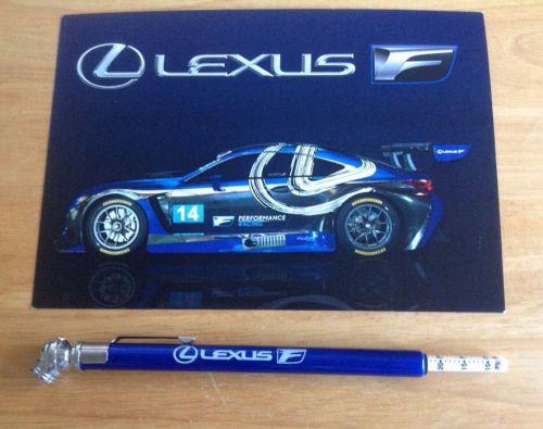 Lexus f racing 10-50psi auto vehicle car tyre tire air pressure gauge pen blue