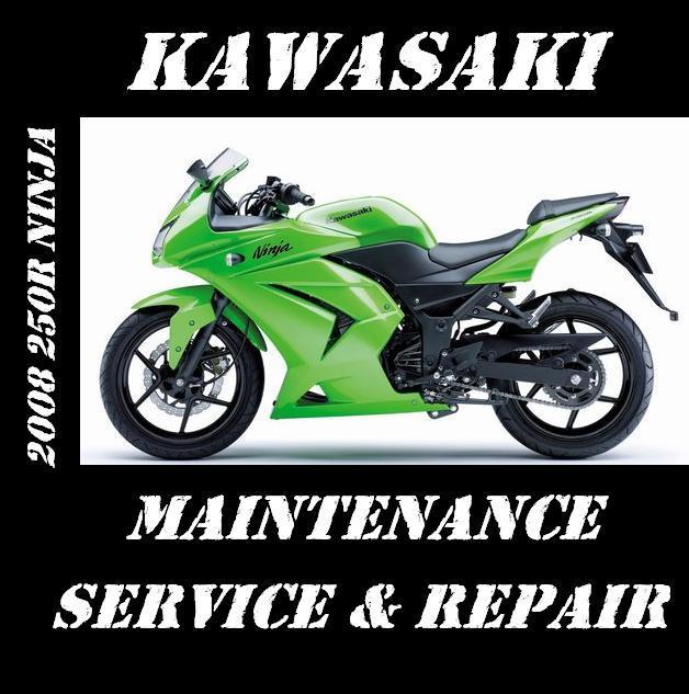 Kawasaki ex250 ninja 250r ex 250 maintenance service rebuild repair manual 2008