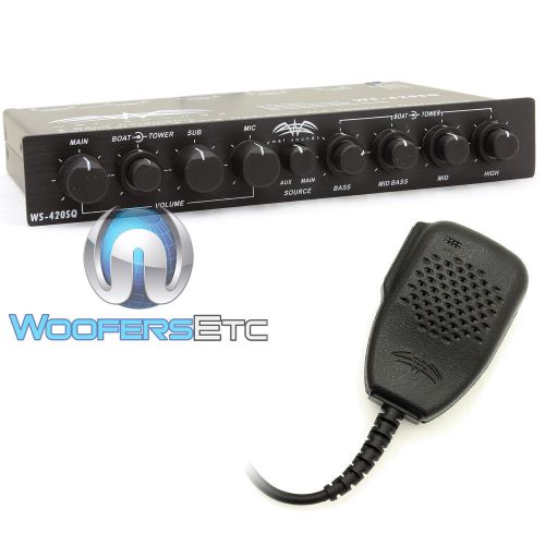 Wet sounds ws-420sq 4 band parametric aux eq equalizer 2 zone boat marine new