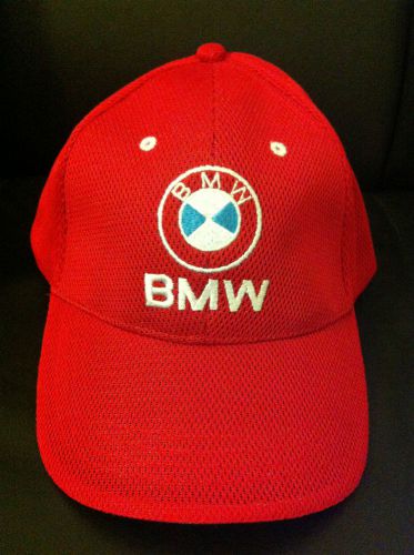 Brand new adjustable bmw baseball golf hat cap - red