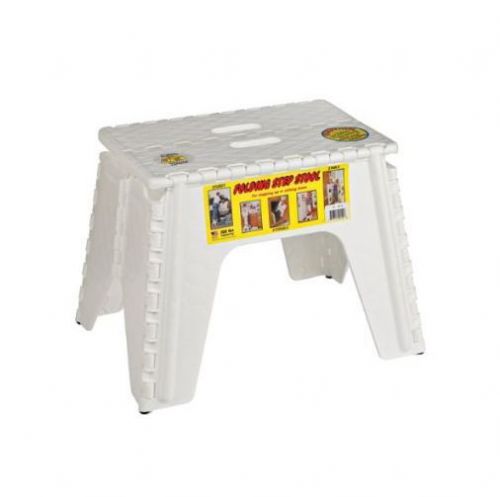 White ez-fold step stool for rv / camper / trailer / motorhome (12&#034; tall)