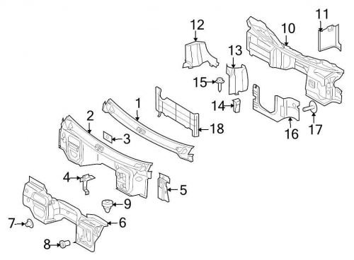 Chrysler oem dodge cowl panel 05122857aa image 10