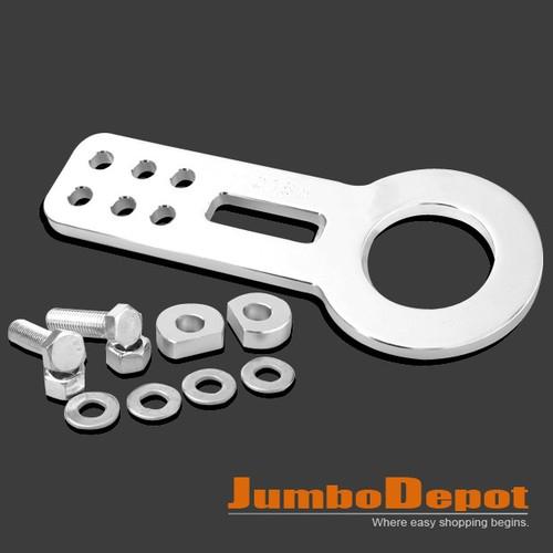New silver anodized aluminum cnc towing hook front tow hooks set for car truck