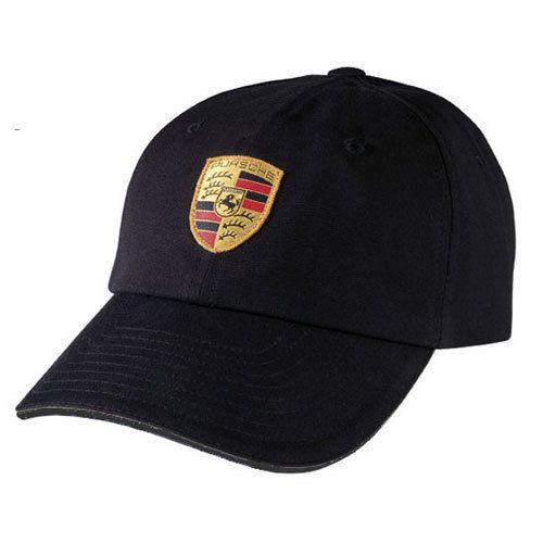 Porsche crest hat, black color, free usa shipping