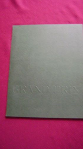 Free shipping! genuine gm 1969 pontiac grand prix sj j dealer showroom brochure!