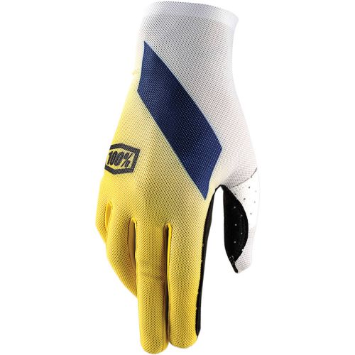 100% celium slant mens mx/offroad gloves yellow