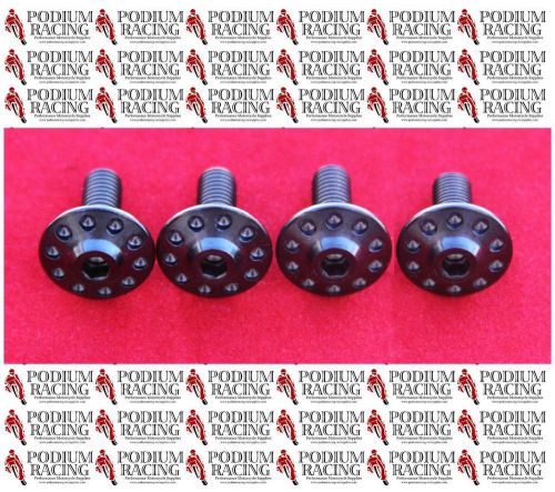 Ducati black titanium upper exhaust heat shield screws panigale 1199 (4pcs)