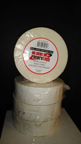 4 rolls isc racers tape white dull finish gaffers tape (2&#034; x 165 feet)
