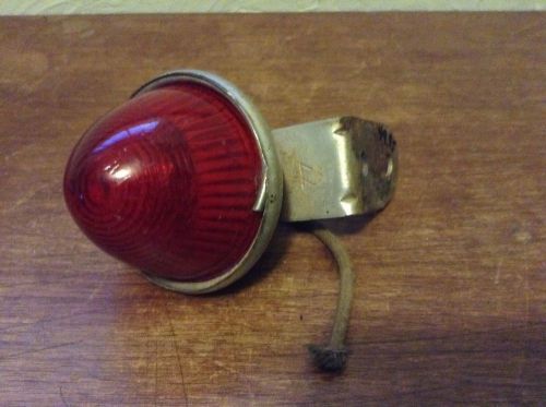 Vintage hy-power old red glass lens bullet fender marker light lamp antique