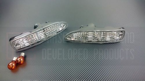 P2m clear front bumper turn signal for nissan 1991-94 240sx (usdm tear drop)