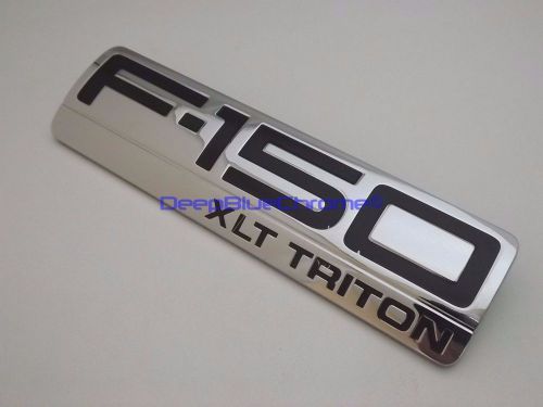 Ford f-150 xlt triton chrome fender emblem 2004-2008 badge side genuine oem f150
