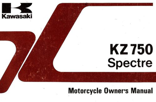 1983 kawasaki kz750 spectre motorcycle owners manual -kz 750-kawasaki-kz750n2