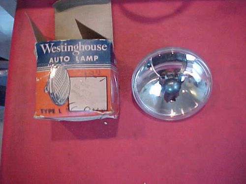 Nos vintage westinghouse 4515 type l spotlight bulb 6 8 volt 4-1/2 inch 40s 50s