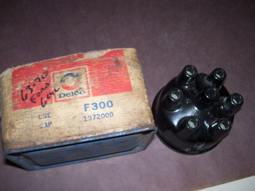Nos 1963-1970 ford 6 cylinder distributor cap - delco remy - f300 1972000 - f64