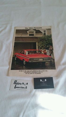 1964 plymouth dealer sales brochure (original)
