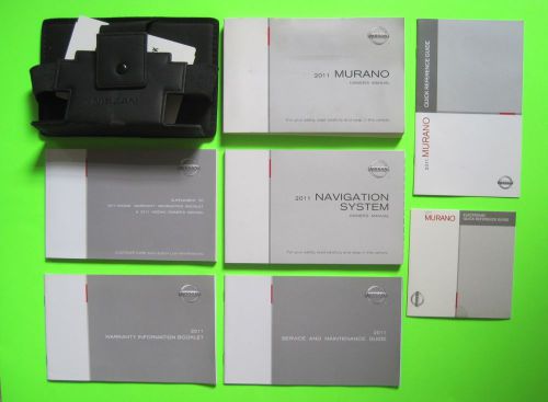 2011  nissan murano factory owner&#039;s manual set w/ nav &amp; case *oem*