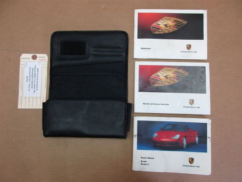 00 boxster s rwd porsche 986 3 booklets 1 owner&#039;s manual + black bag 89,533