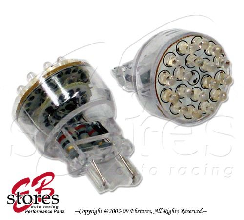 Set of 2pcs yellow stop light 24 led light bulbs 3057 3357 3047 - 3157 1 pair