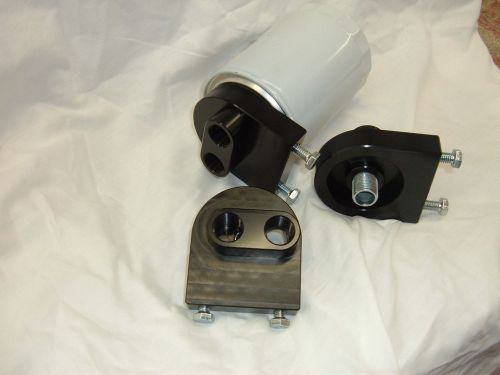 Universal remote billet aluminum oil filter adapter, street rod, hot rod rat rod