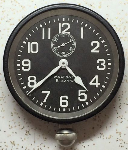 Waltham watch co 15 jewel 37s large 3 19/16 inch car or aircraft clock