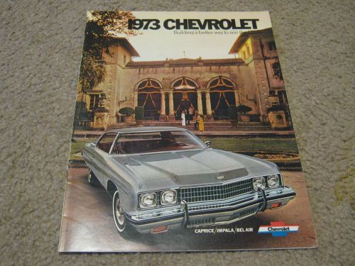 1973 chevrolet caprice, bel air &amp; impala dealer sales-showroom brochure