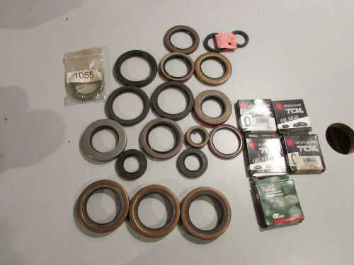 Chrysler 440 lh front seal x 3 + 21 other oil seals for boat trans/motor.