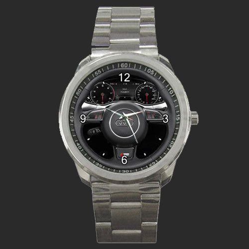 New!! design - audi a6 avant s line steering wheel sport metal watch