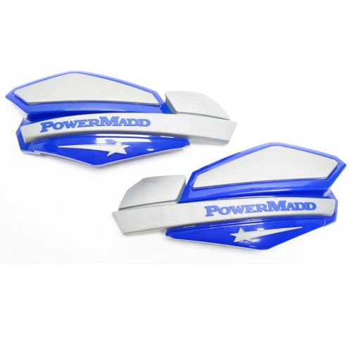 Powermadd star series blue &amp; silver handguards 12-4514