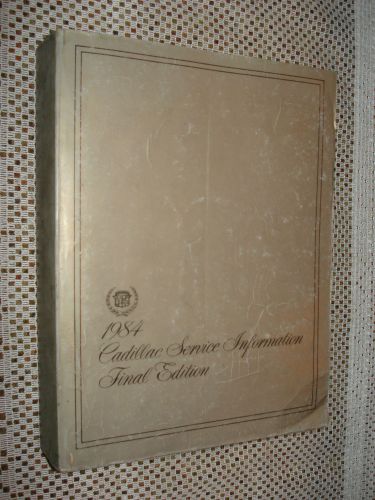 1984 cadillac shop manual original service book rare nr