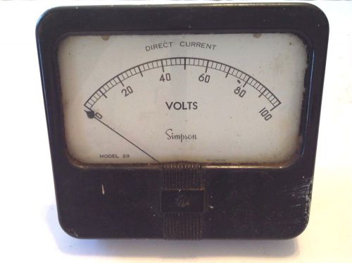 Vintage simpson model 29 dc volt meter gauge rat rod