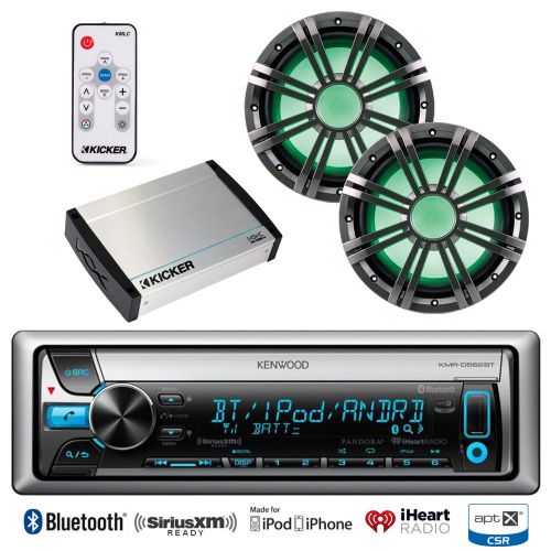 400w amplifier, 10&#034;led marine subwoofers/remote, bluetooth usb cd ipod receiver
