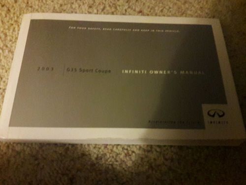 2003 infiniti g35 sport coupe owners manual