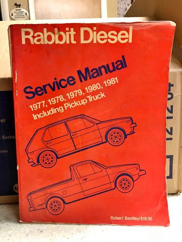 1977-81 volkswagen rabbit diesel service manual inc pickup truck robert bentley