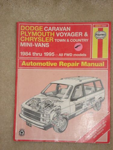 Haynes 30010 repair manual for 1984-1995 caravan, votager, town and country