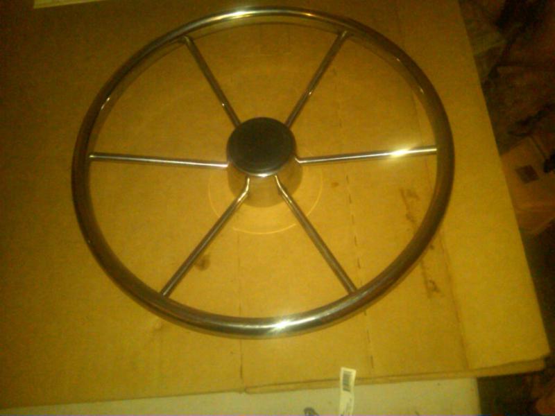 5 spoke stainless steel boat marine stearing wheel