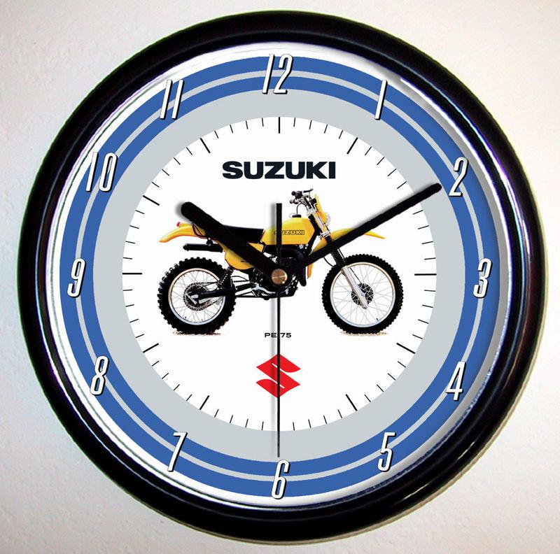 Suzuki pe175  motorcycle wall clock 1978 1977 1979 1980 pe-175
