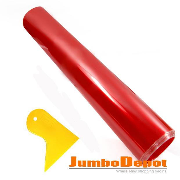 15x58"red car daytime running headlight tail brake fog light lamp vinyl film hot