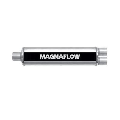 Magnaflow muffler xl 3 chamber 3" inlet/dual 2.50" outlet stainless natural
