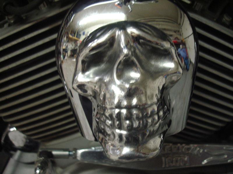 Harley horn cover...wicked skull..custom casted....