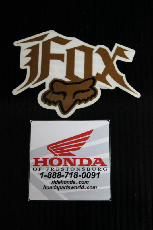 Fox racing sticker **new** "vertigo"  ( fox head 4in) #14115-369-000