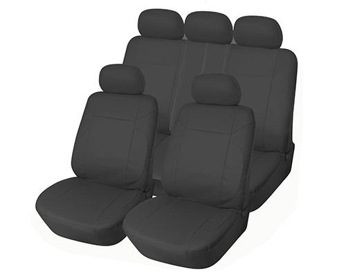 Leather like vinyl semi - custom car seat covers 60-40 full split sld bk