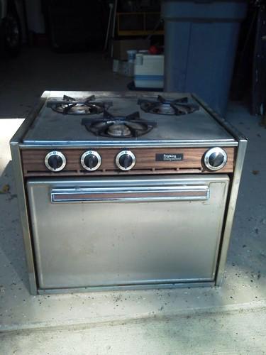 Frigiking propane stainless steel stove/oven from 1973 shasta camper