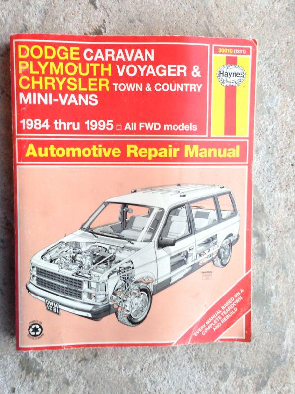 Haynes 1984 1995 dodge caravan plymouth voyager chrysler town country mini-van