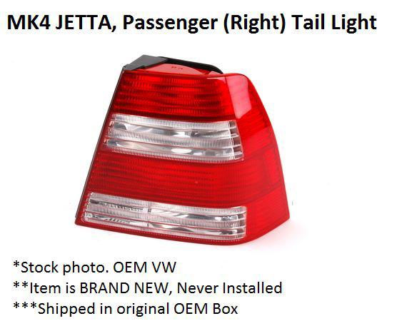Oem, vw jetta mk4 tail light -- brand new, never installed.