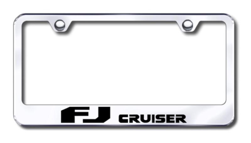 Toyota fj cruiser  engraved chrome license plate frame -metal made in usa genui