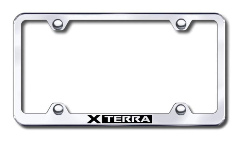 Nissan xterra wide body  engraved chrome license plate frame -metal made in usa