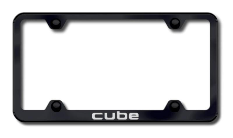 Nissan cube wide body laser etched license plate frame-black made in usa genuin