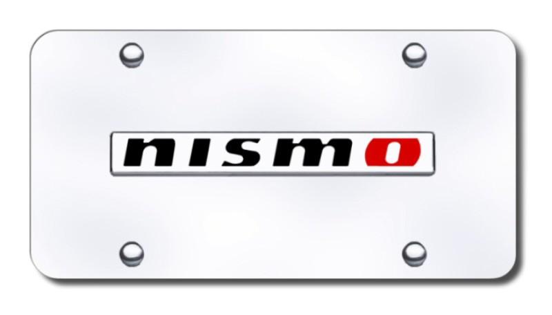 Nissan nismo non-reverse name chr/chr license plate (red 'o') made in usa genui