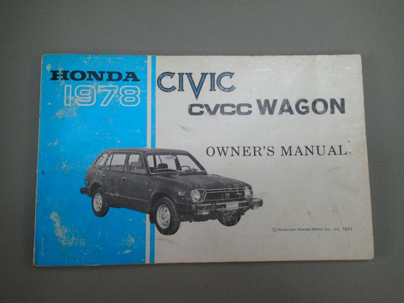 1978 honda civic wagon owners manual